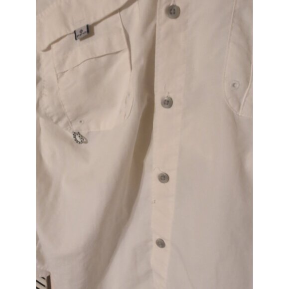 Columbia PFG Shirt Mens L White Short Long Sleeve Button-Up Vented Fishing Gear - Picture 5 of 9
